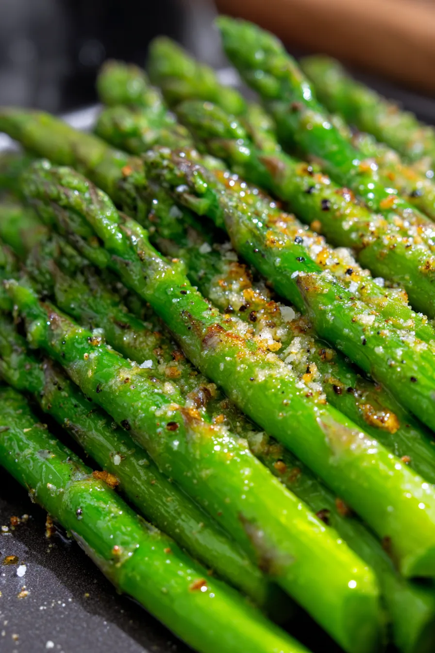 Roasted Asparagus-golden-brown-plate
