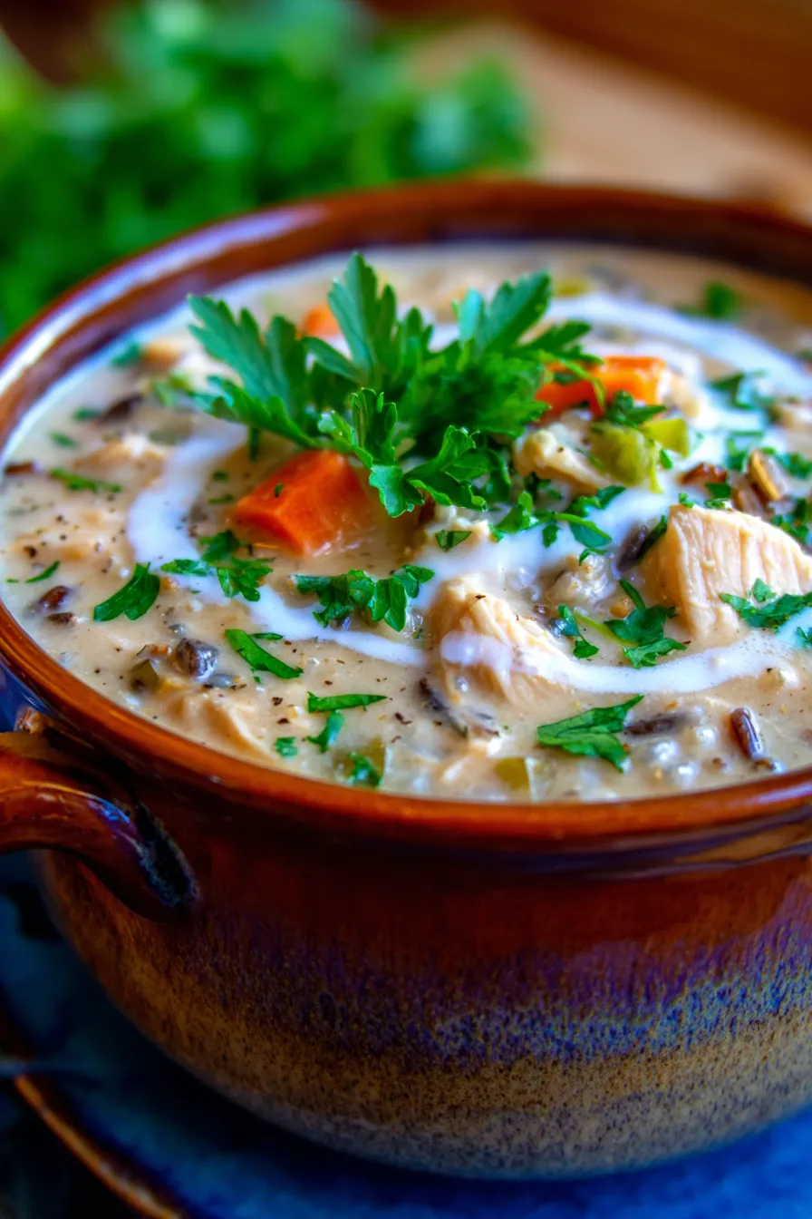 Slow Cooker Chicken and Wild Rice Soup - ingredients prep flat lay