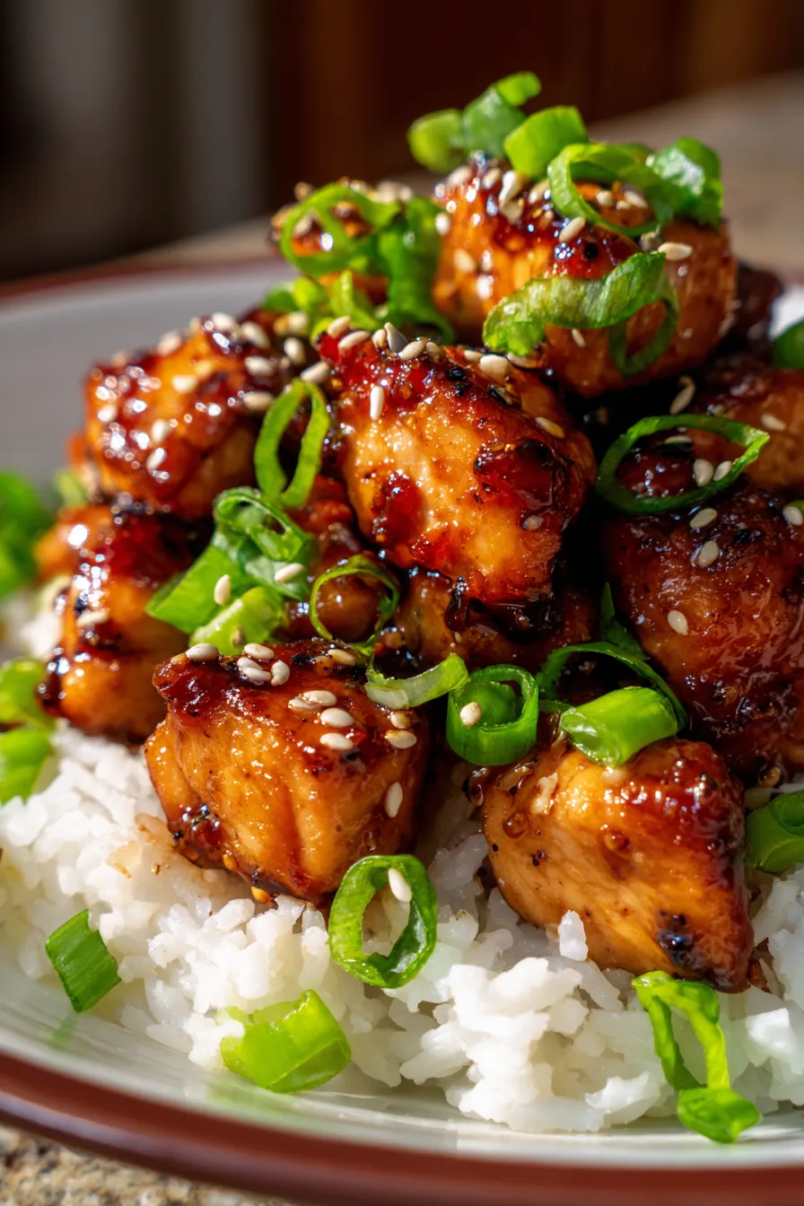 Slow Cooker Chicken-garnished-rice