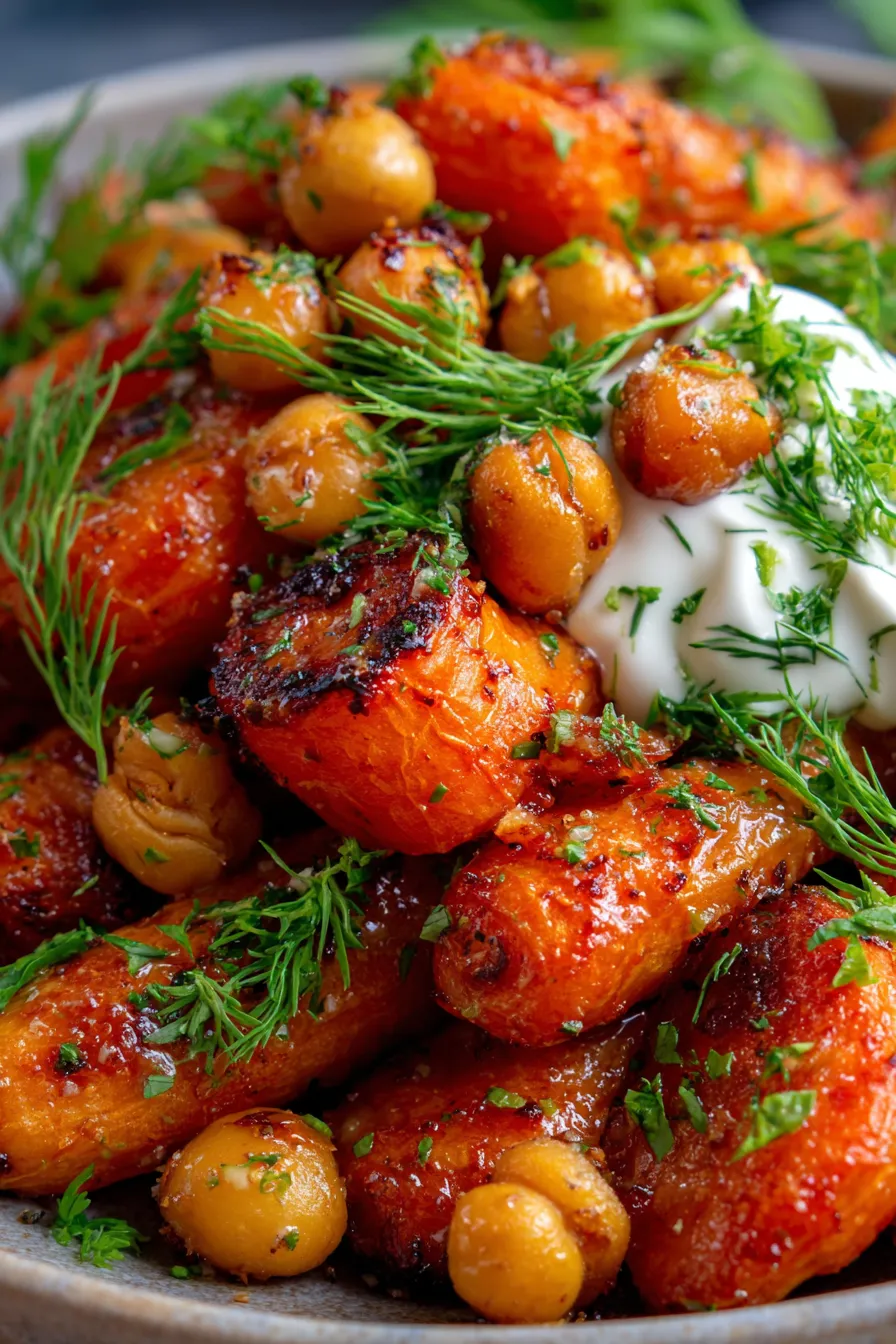 Spicy maple roast carrots with crispy chickpeas and yogurt sauce-ingredients-prep
