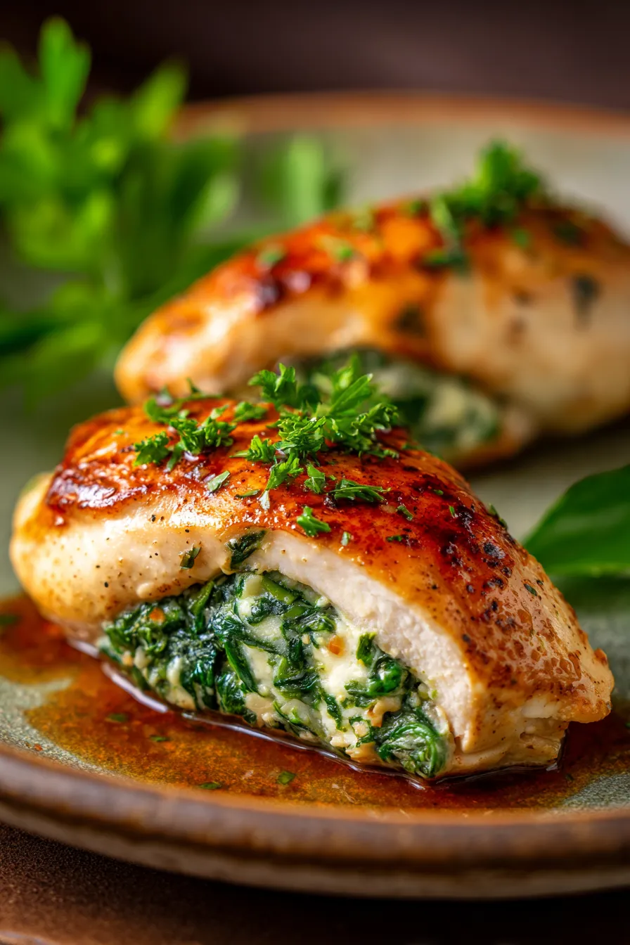 Spinach Stuffed Chicken-ingredients-prep