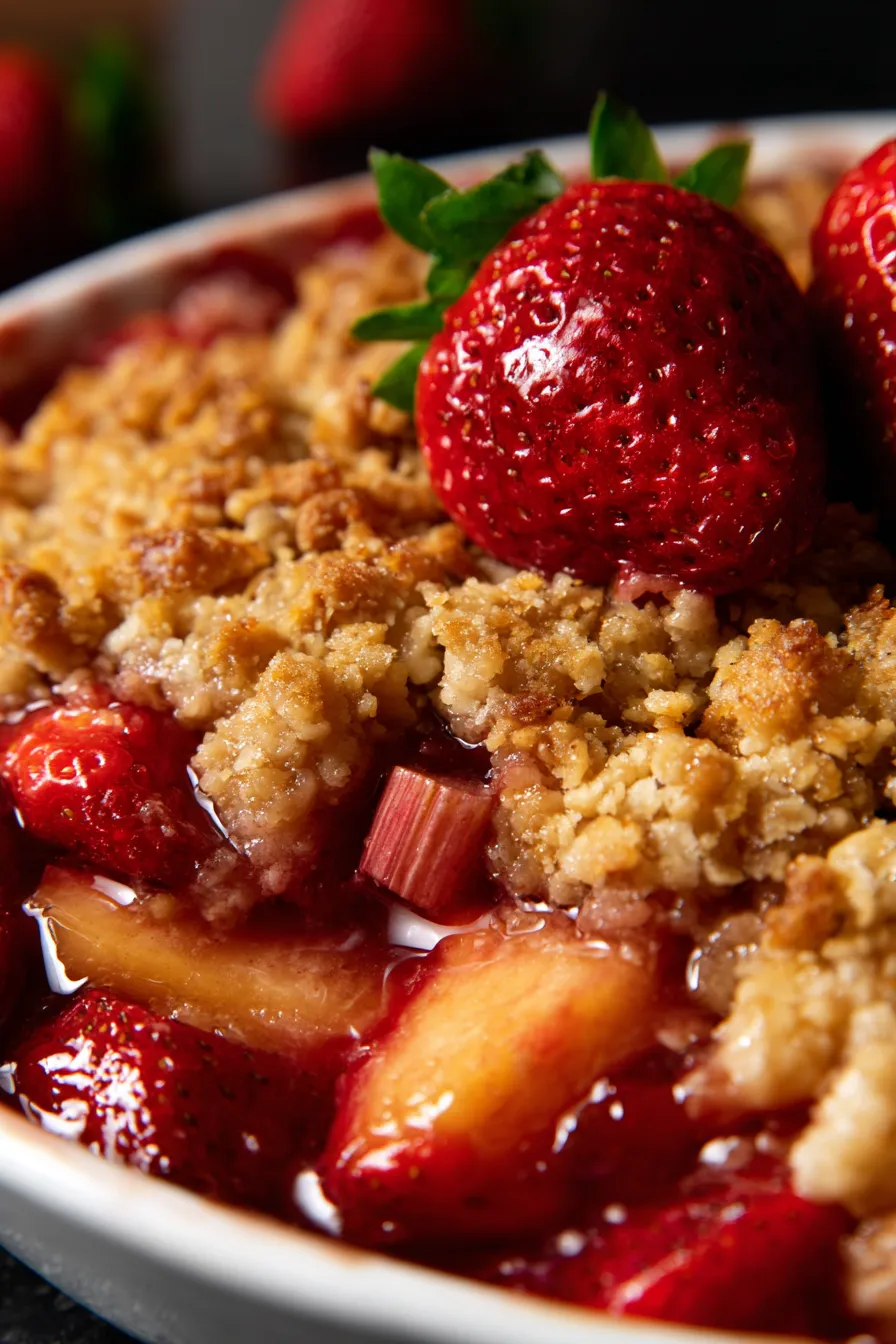 Strawberry Rhubarb Crumble-fresh-ingredients