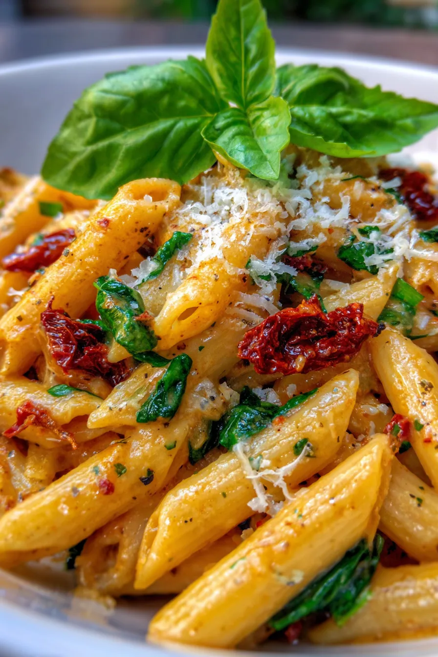 Sun-dried Tomato Pasta-ingredients-prep
