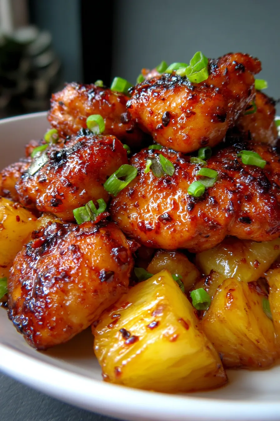 Sweet & Sticky Pineapple Bourbon Chicken – A Dinner Winner!-ingredients-prep
