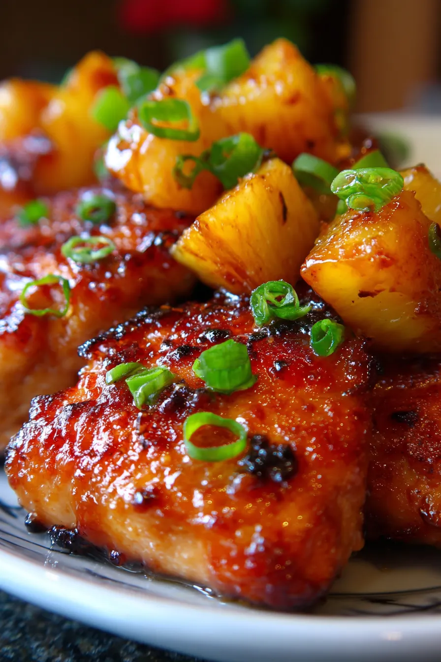 Sweet & Sticky Pineapple Bourbon Chicken – A Dinner Winner!-skillet-texture