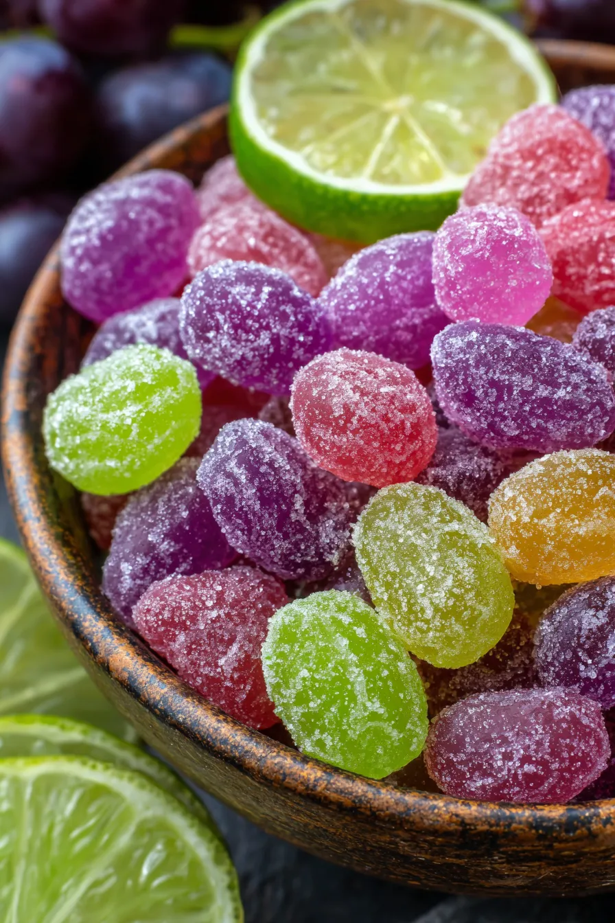 Tangy Twist Sour Patch Grapes-serving-bowl