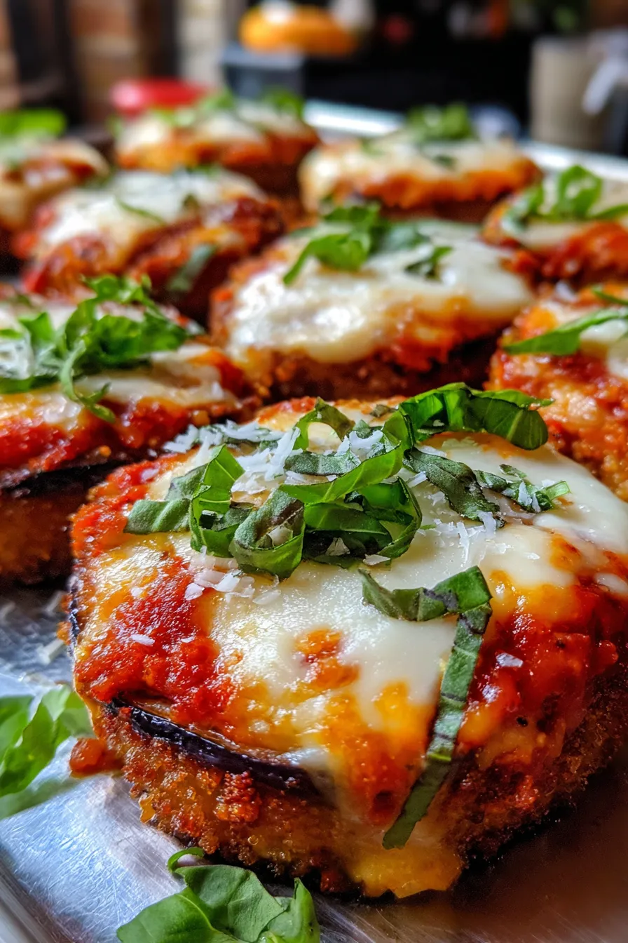 Baked Eggplant Parmesan-fresh-basil