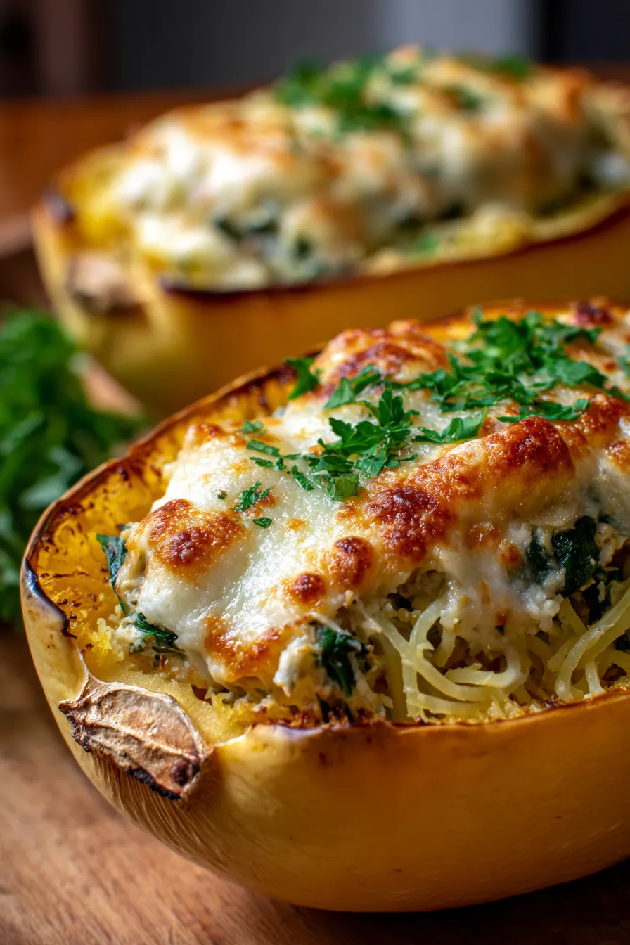 Baked Spaghetti Squash-healthy-dinner-table