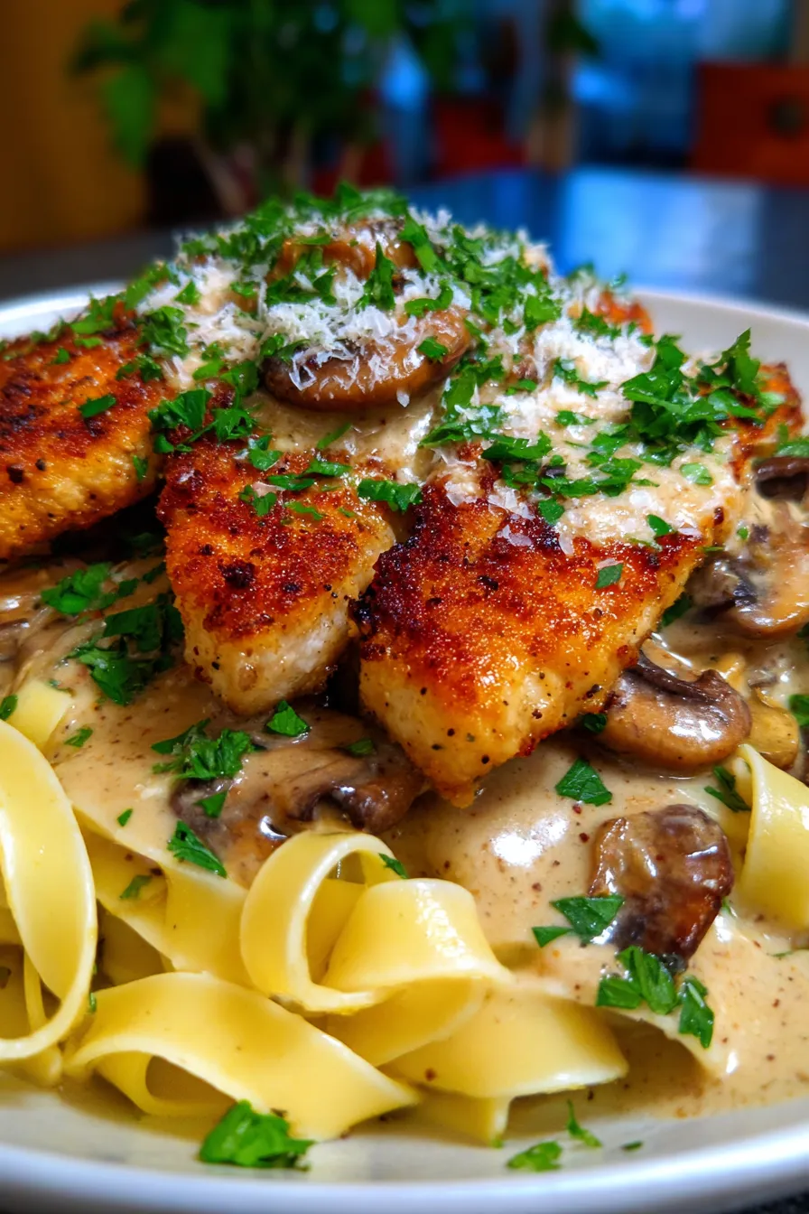 Cozy & Comforting Chicken Marsala Pasta - Well Seasoned Studio-ingredients-prep