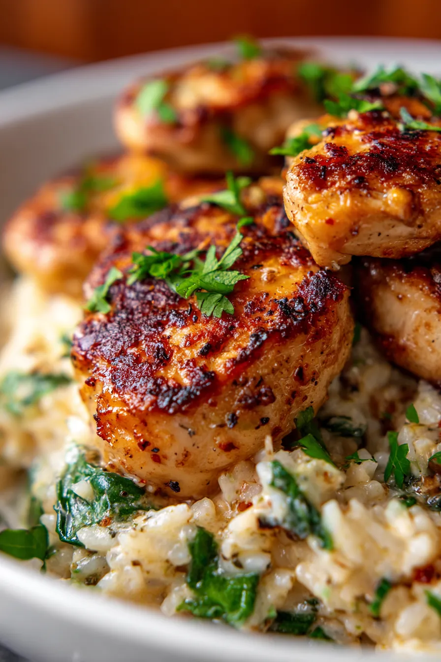 Creamy Parmesan Chicken-close-up-texture