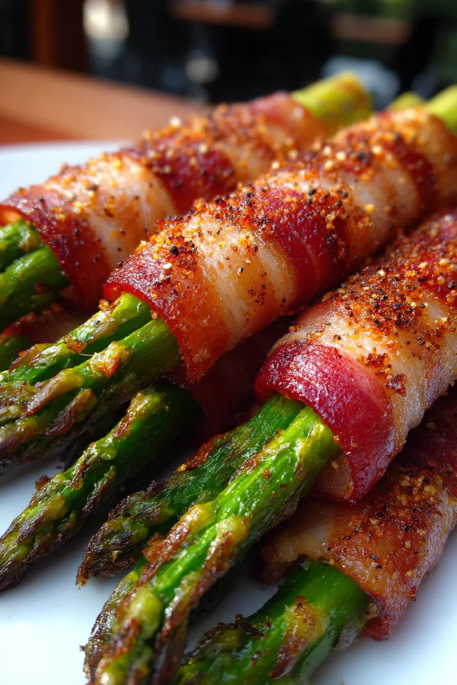 Crispy Asparagus Bacon Bundles Recipe Easy Party Appetizer-cooking-process
