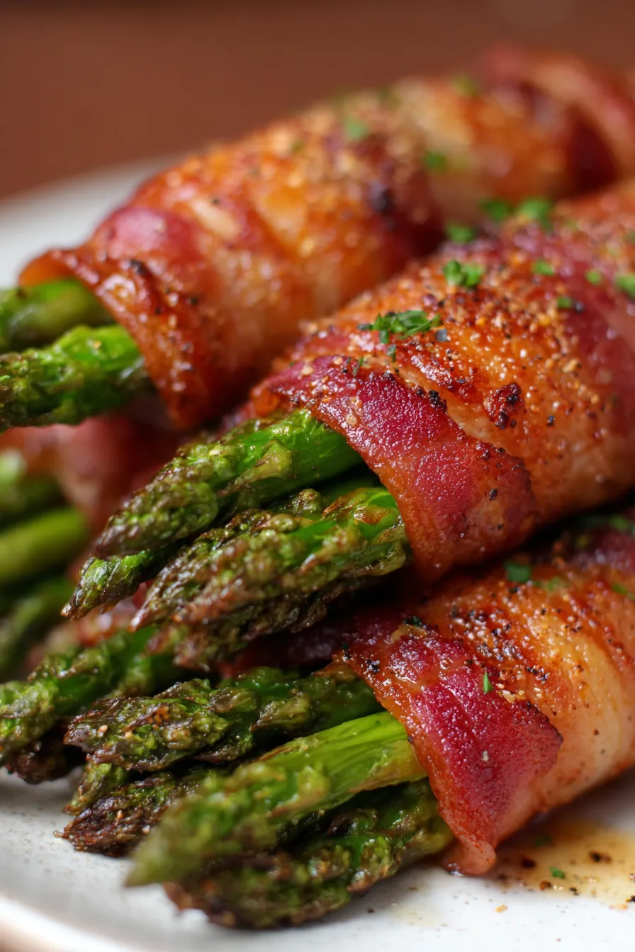 Crispy Asparagus Bacon Bundles Recipe Easy Party Appetizer-serving-suggestion