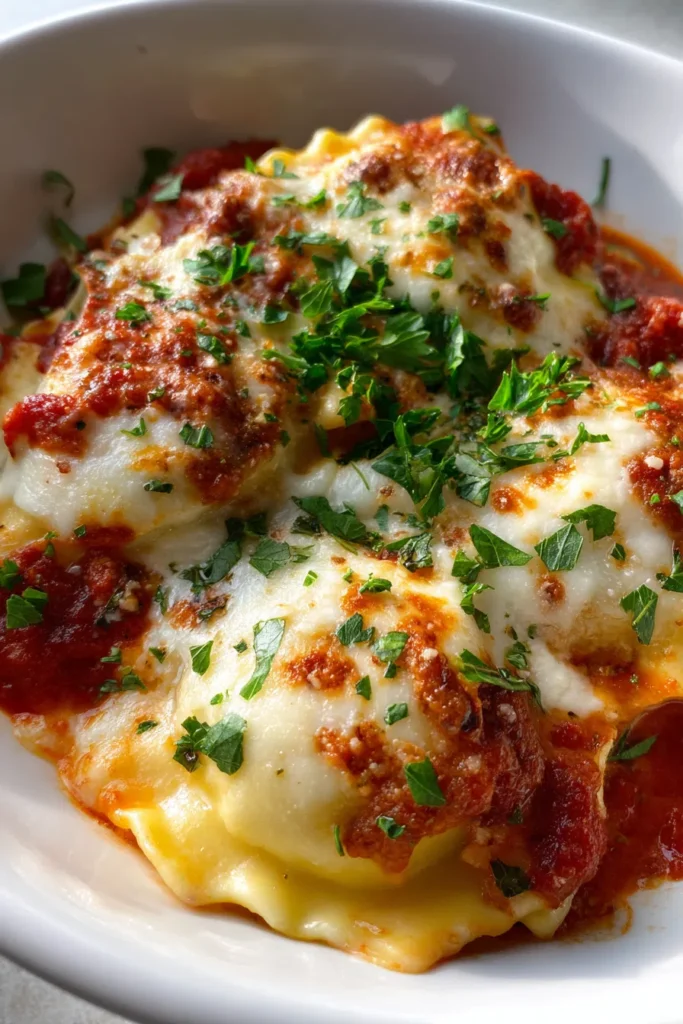 Crockpot Ravioli Lasagna