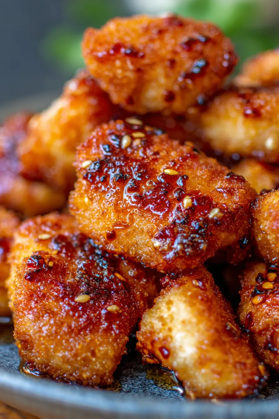 Double Crunch Honey Garlic Chicken Breasts - millions of views online!-golden-brown-crispy