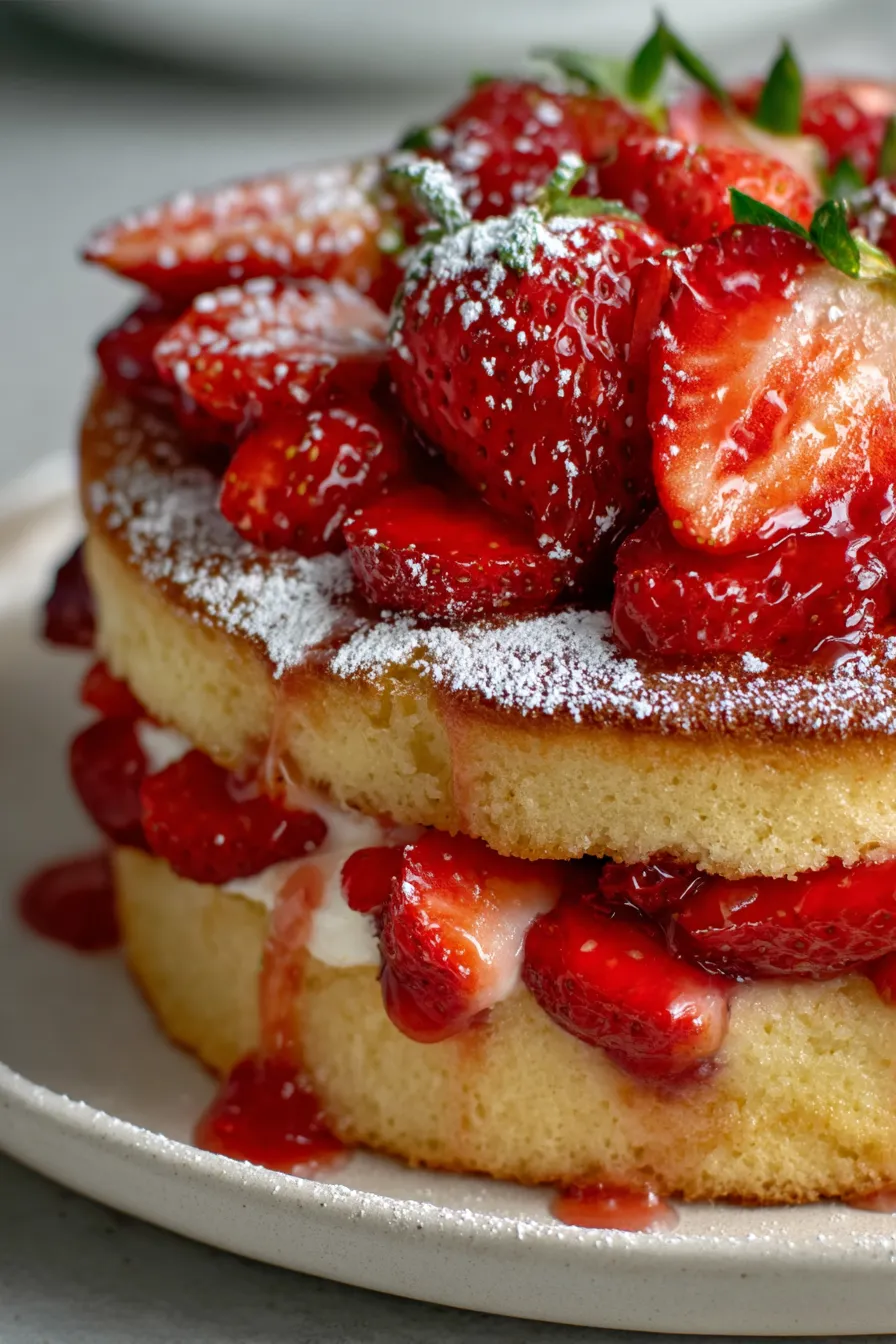 French Strawberry Cake-batter-ingredients