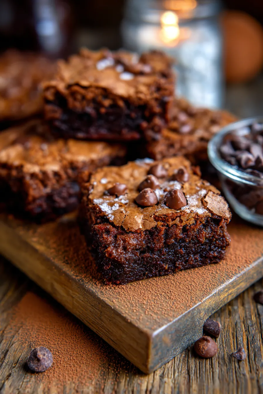 freshly baked browkies on cooling rack