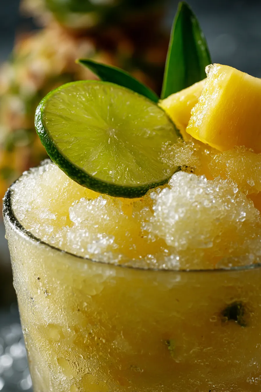 Frozen Pineapple Margaritas – party – pitcher – multiple glasses – outdoor – sunny – lifestyle