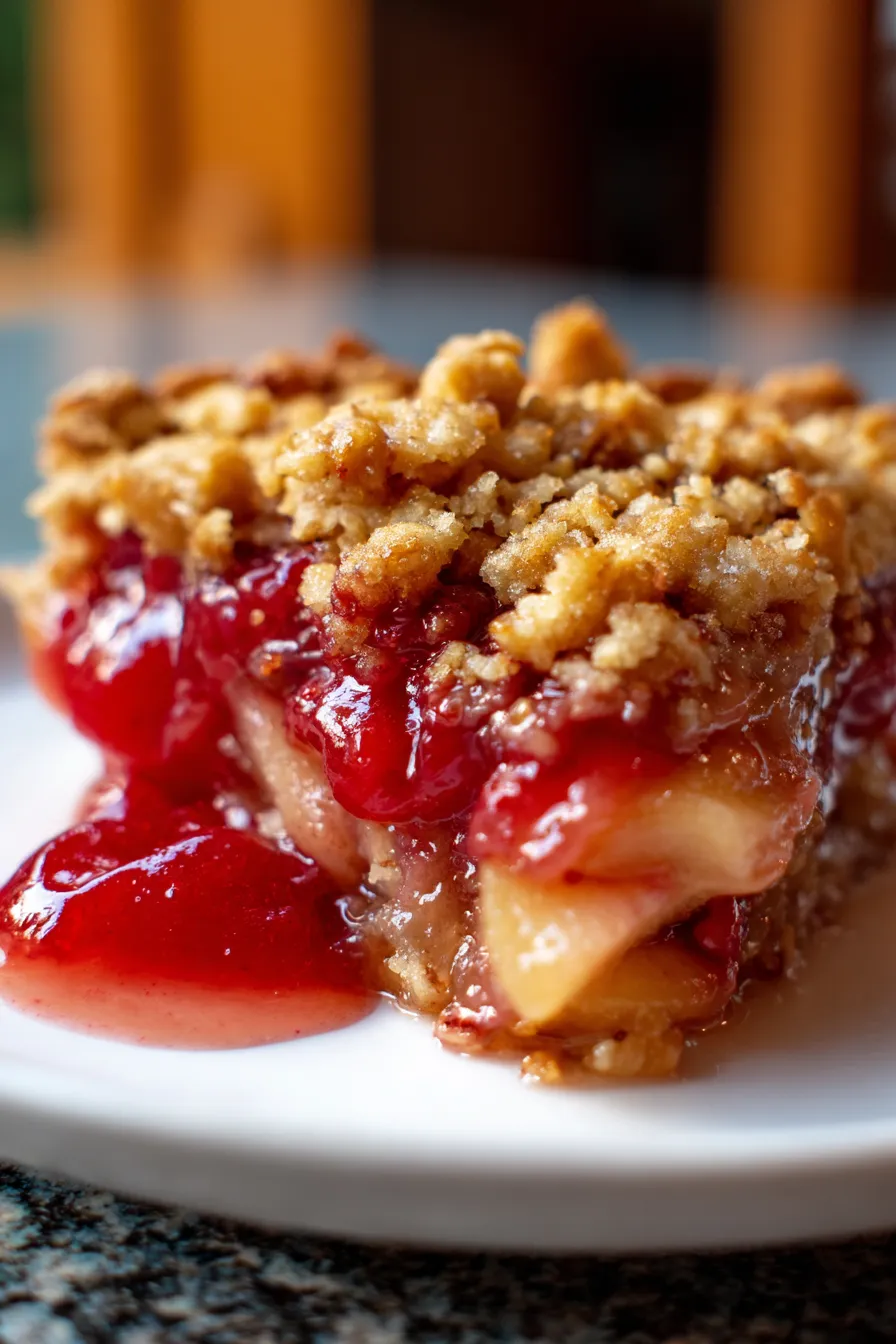 Grandma's Rhubarb Crisp Recipe - Made Without Strawberries-baking dish