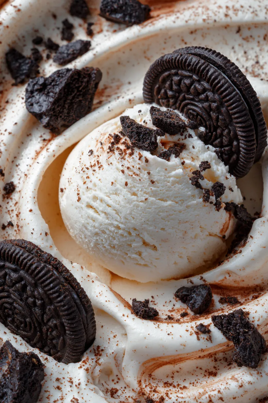 homemade Oreo dessert overhead