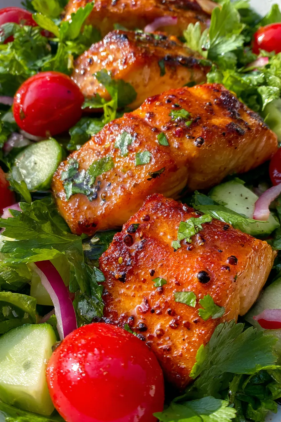 honey cilantro lime salmon salad-ingredients