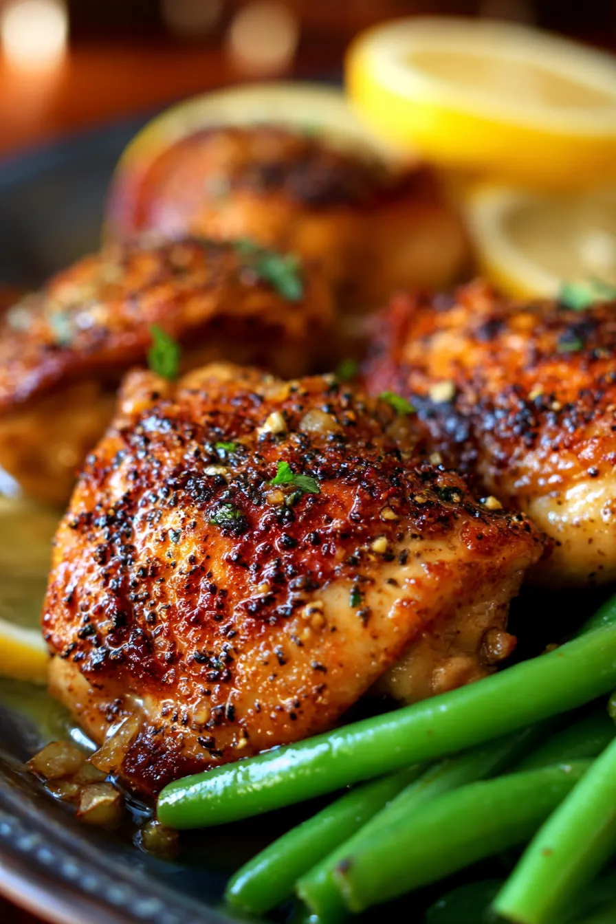 Lemon Garlic Butter Chicken Thighs Recipe with Green Beans – Best Chicken Thighs Recipe-ingredients