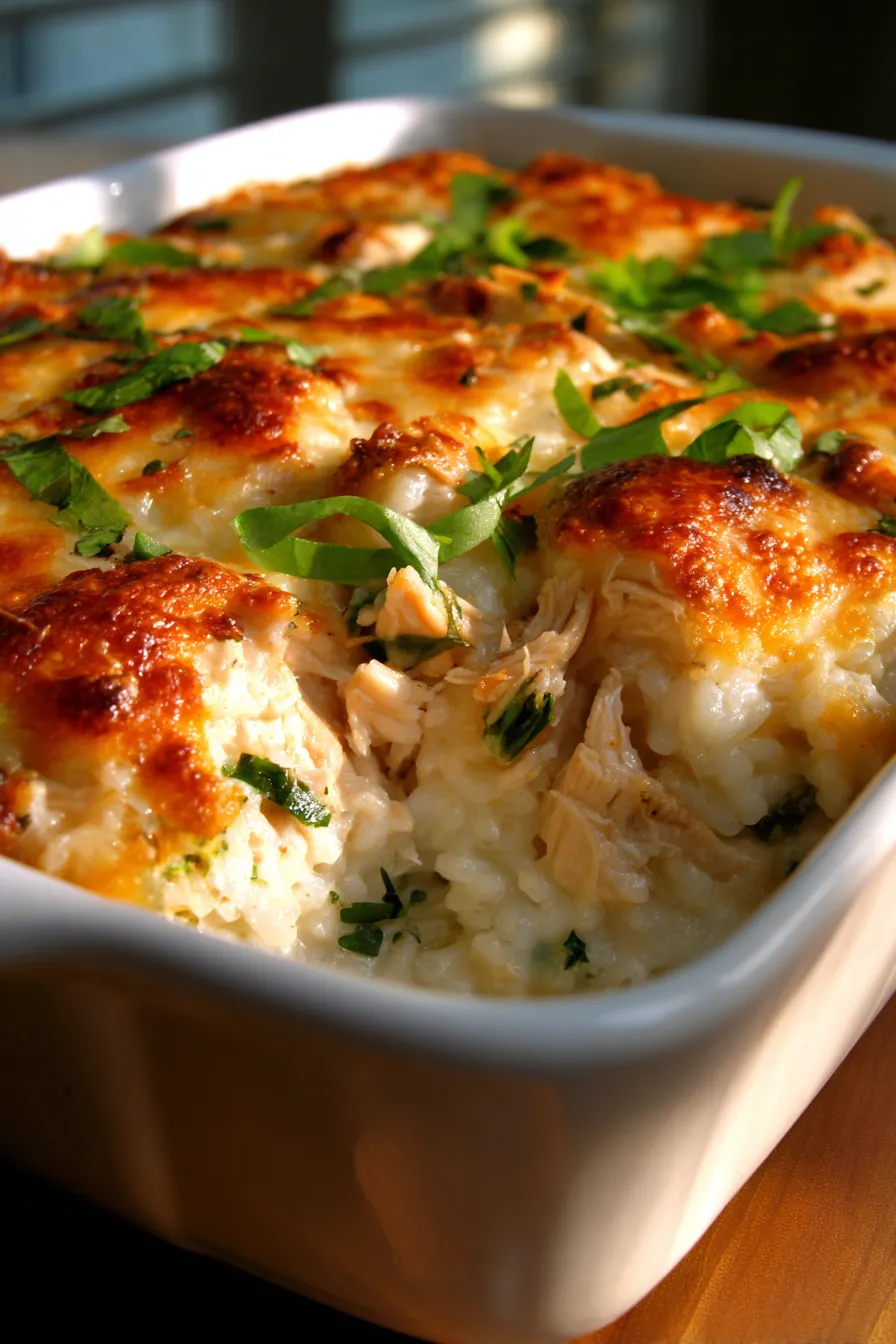 Mamaw's Creamy Chicken and Rice Casserole-ingredients-assembly