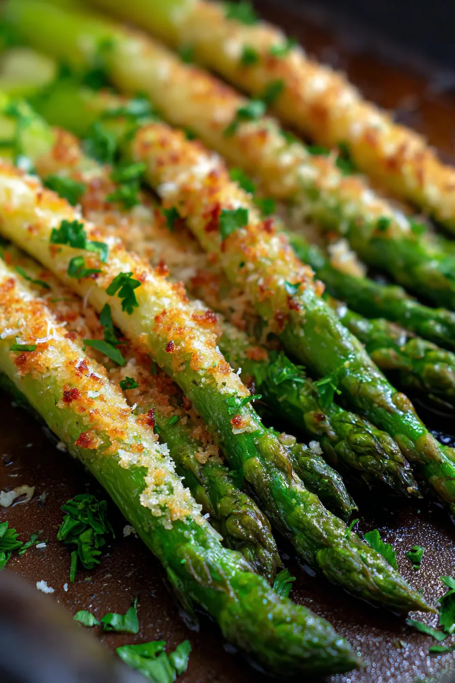 Oven Roasted Parmesan Asparagus-golden-parmesan-texture