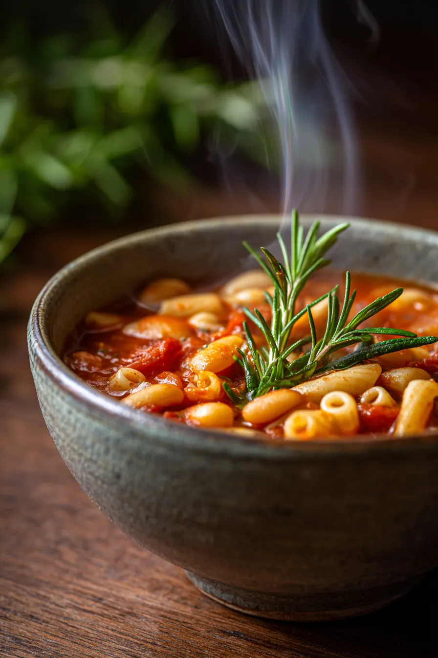 pasta-fagioli-rustic-table