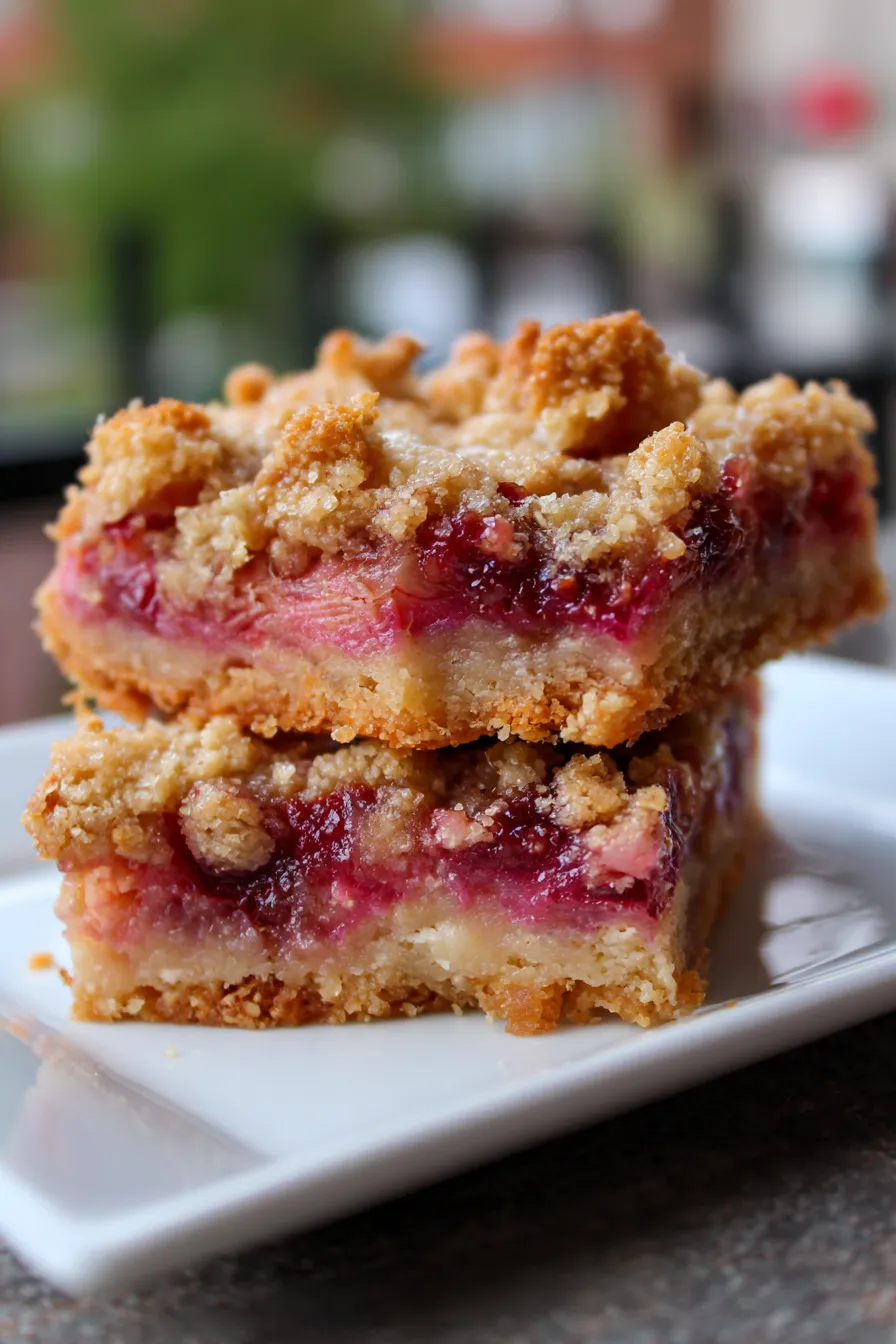 Rhubarb Bars-fresh-rhubarb