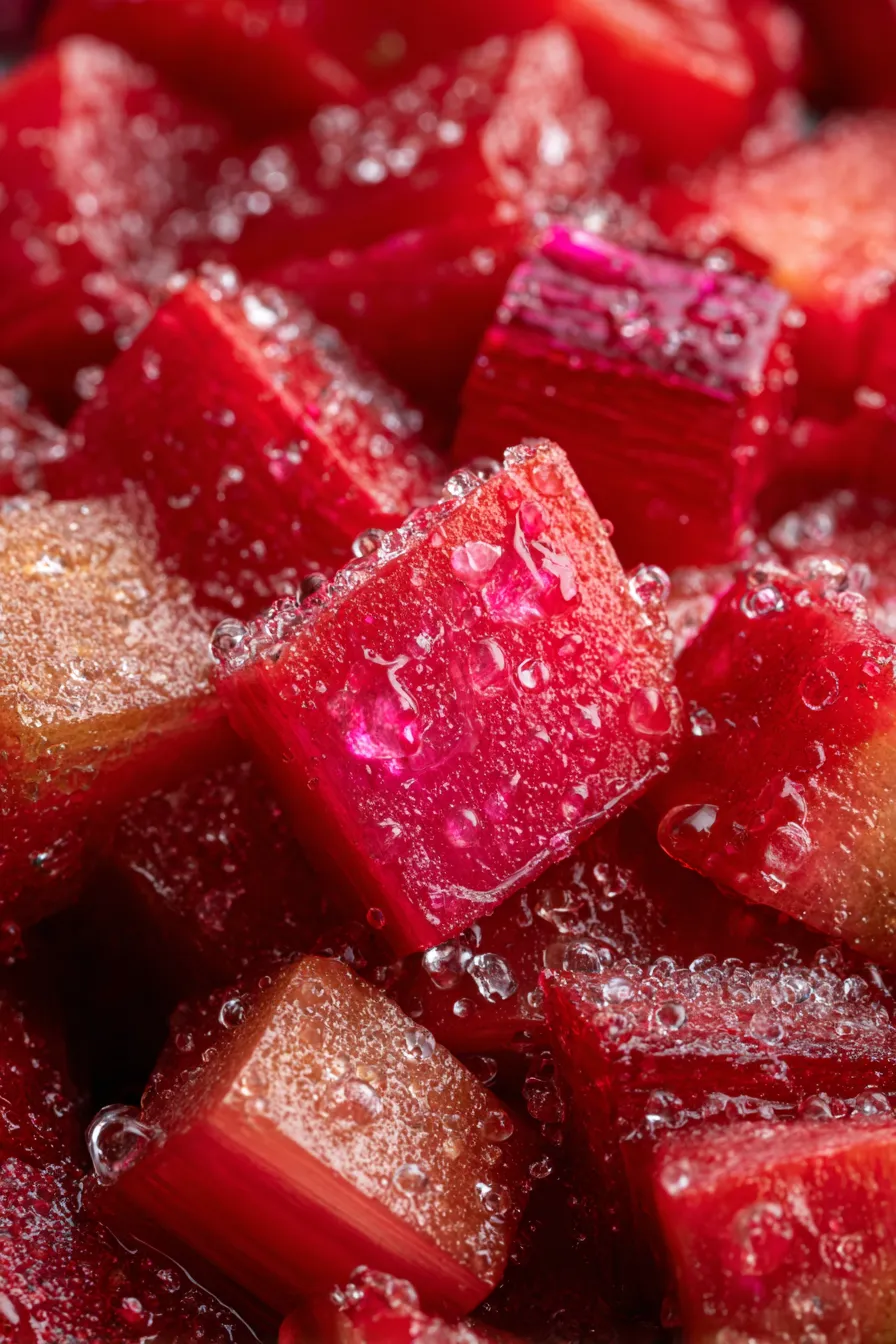 Rhubarb Compote-texture-closeup