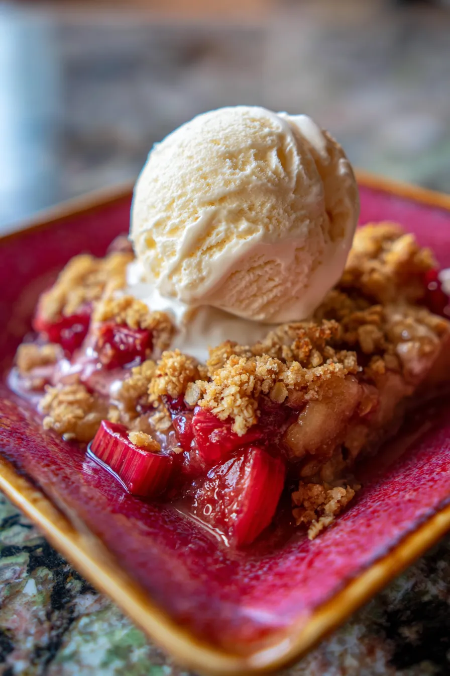 Rhubarb Crunch-closeup-texture