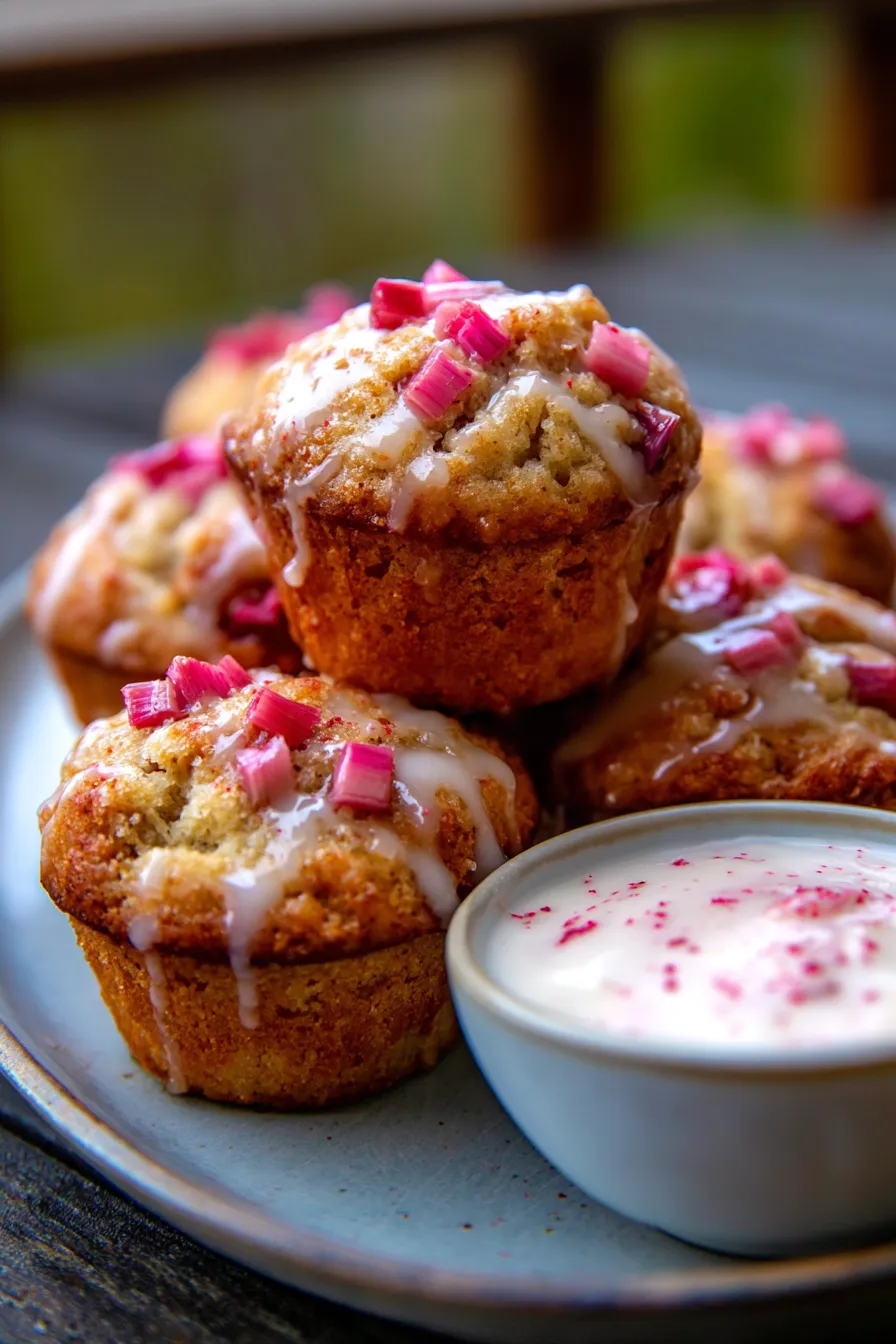 Rhubarb Muffins (without Butter and with Yogurt!)-ingredients display