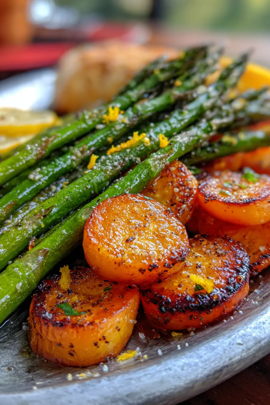 Roasted Asparagus & Carrots – A Fresh Easter Side!-serving-dish