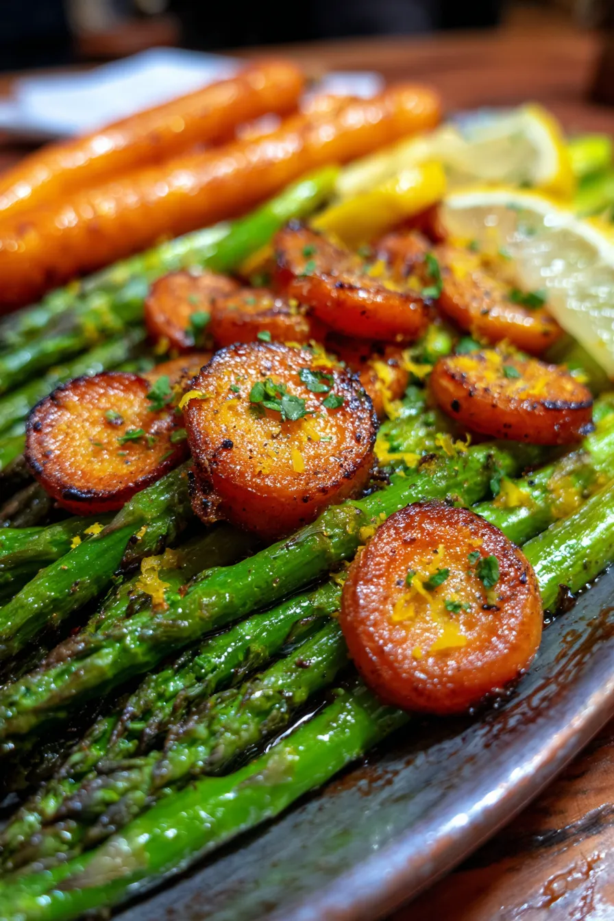 Roasted Asparagus & Carrots – A Fresh Easter Side!-texture-closeup