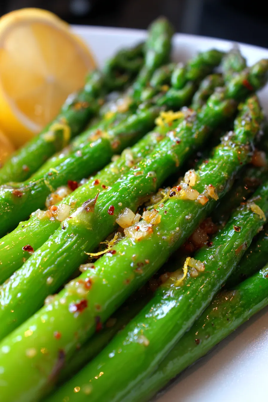 Sauteed Asparagus-serving-plate-gourmet