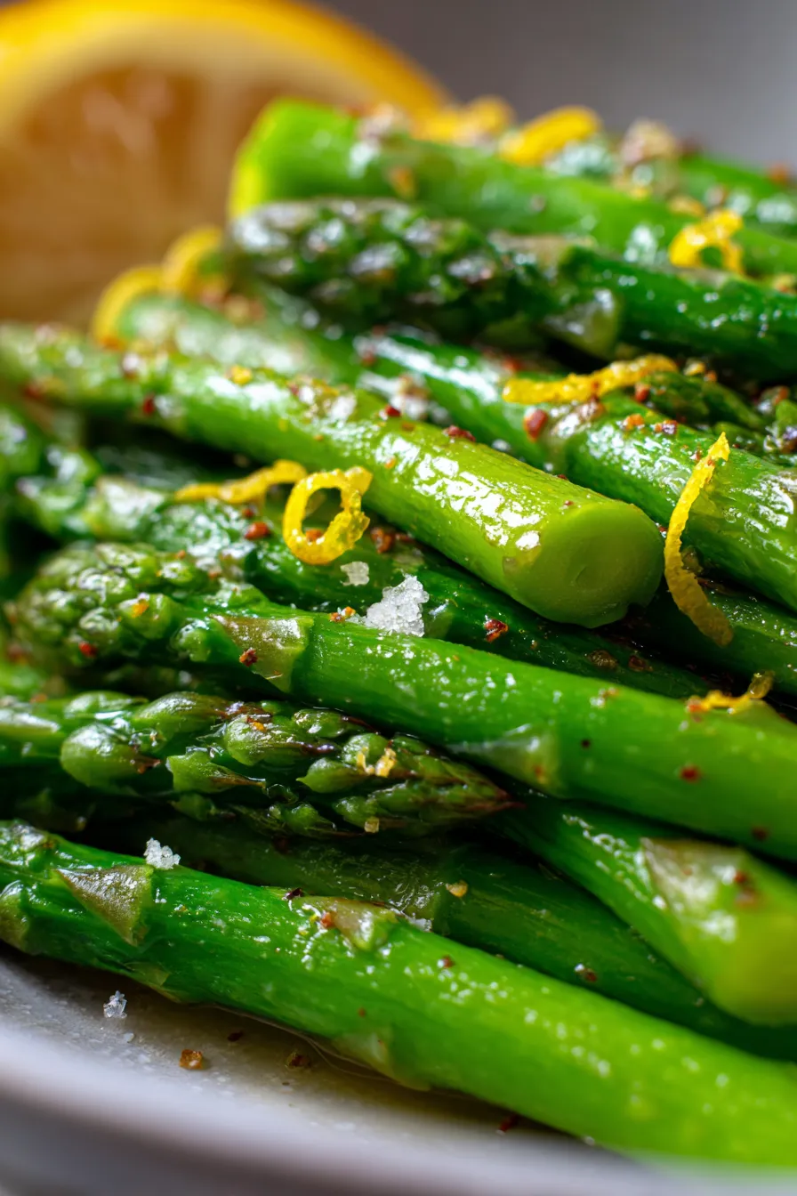 Sauteed Asparagus-texture-crisp-overhead