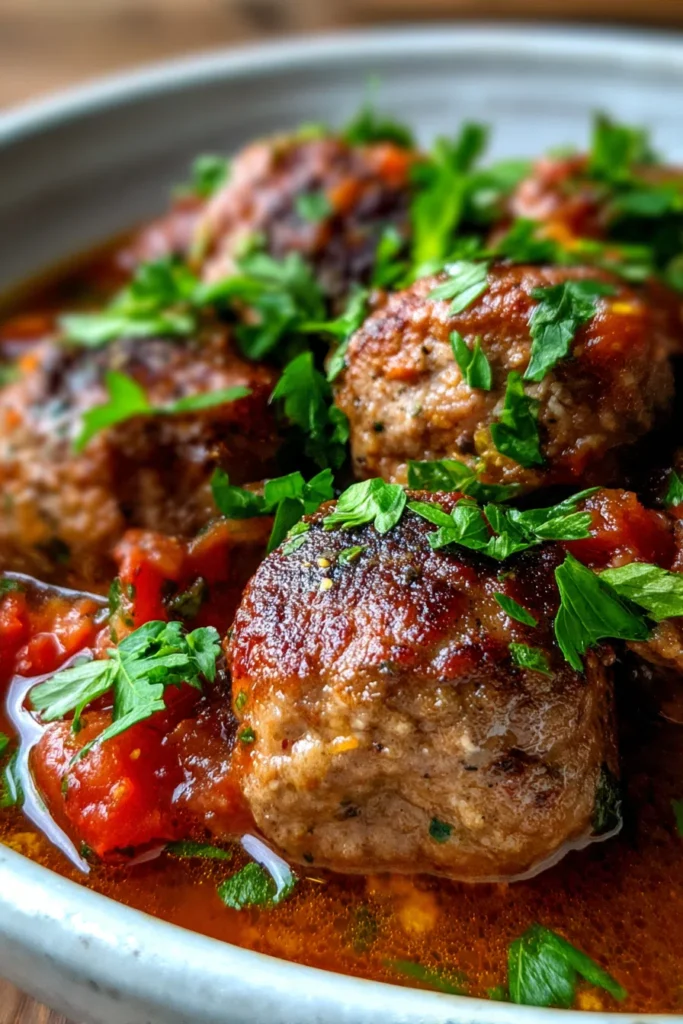 Slow Cooker Salisbury Steak Meatballs