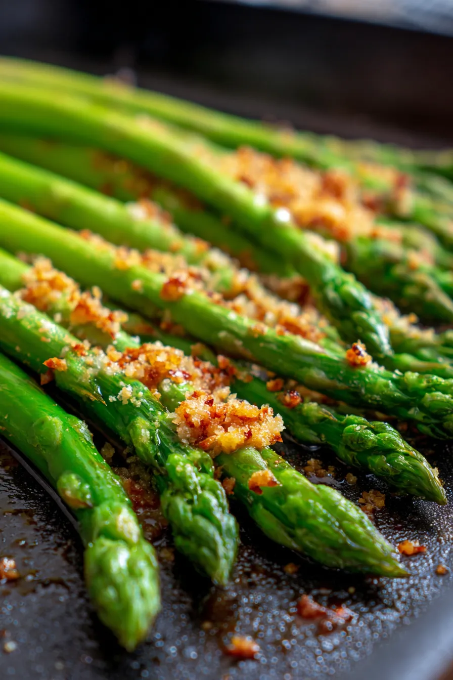 Vibrant Green Asparagus with Cheese and Herbs-plated-restaurant